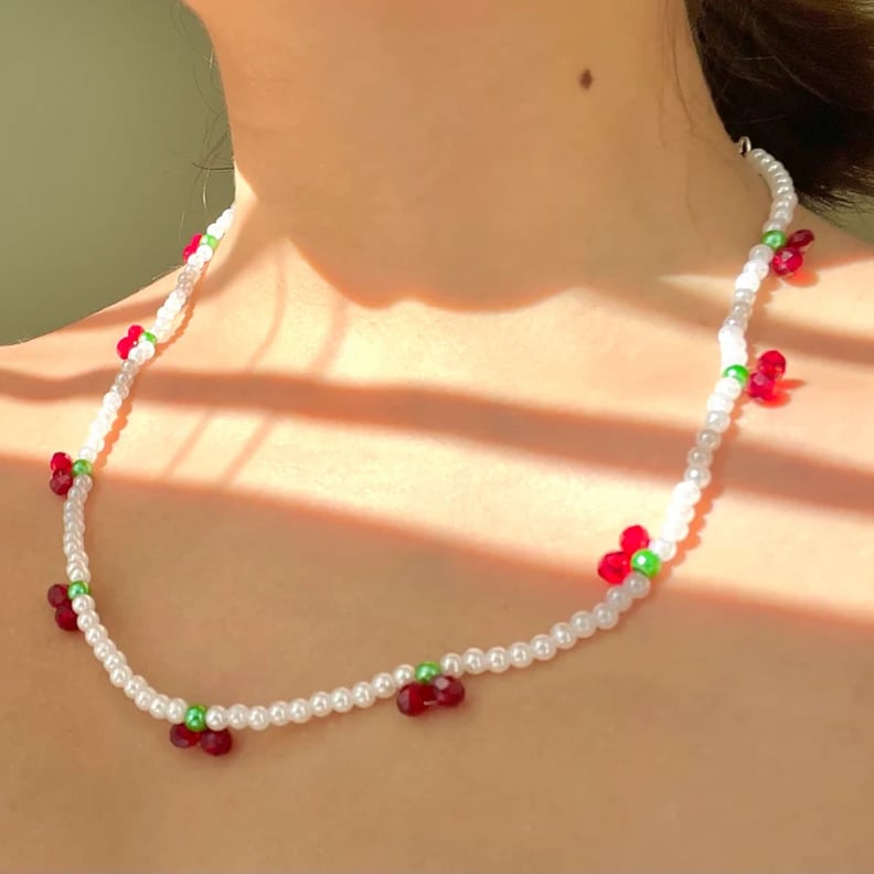 "Cherry" Beaded Necklace