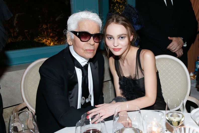 Lily-Rose Depp and Karl Lagerfeld