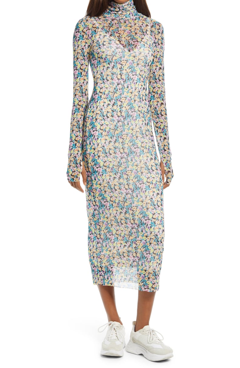 For a Floral Pop: AFRM Shailene Sheer Long Sleeve Dress