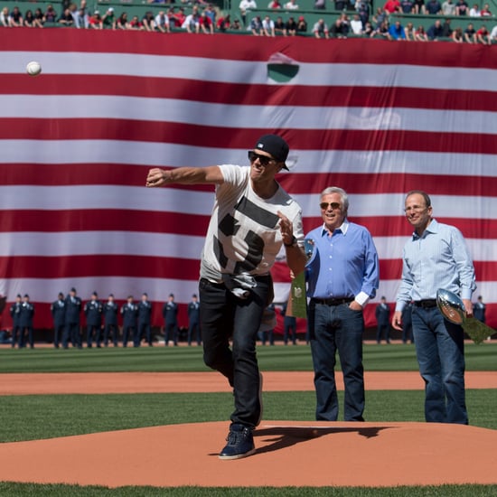 Tom Brady Throws First Pitch at Boston Red Sox Game