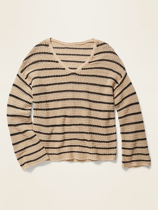 There is something about this v-neck crochet sweater ($30, originally ...