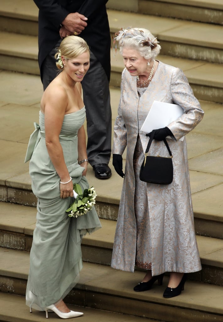 During her brother Peter Phillips's wedding, Zara Tindall made sure to spend some time chatting with her grandmother.