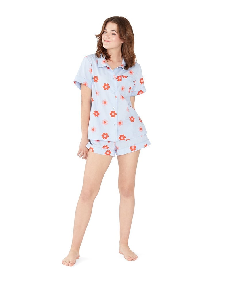 Retro Daisy Short Sleeve Sleep Top and Sleep Short