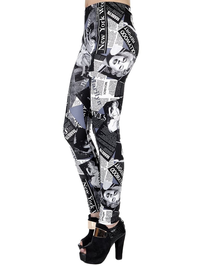 Anna-Kaci Marilyn Monroe Newspaper Leggings