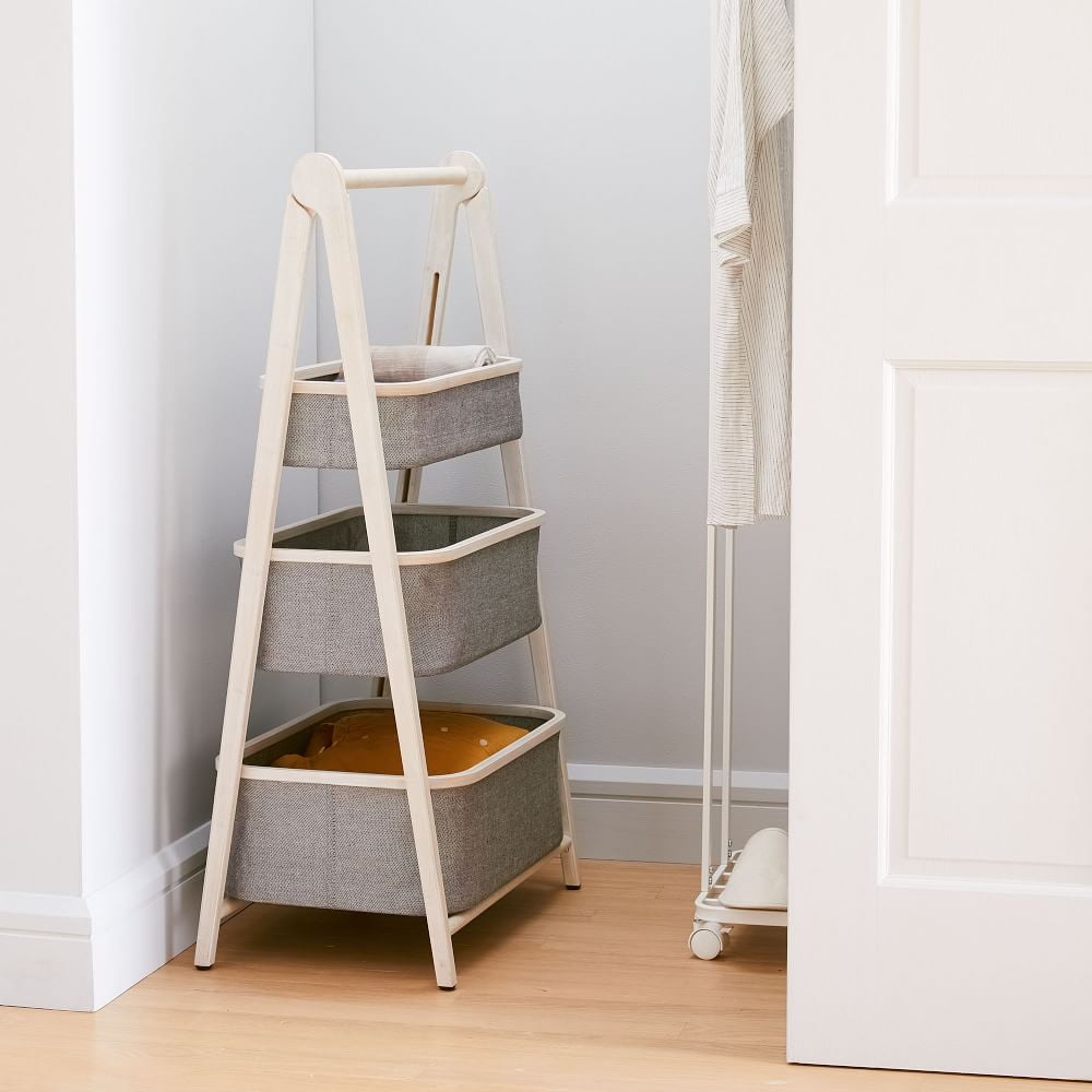 West Elm Bamboo Triple Storage Rack