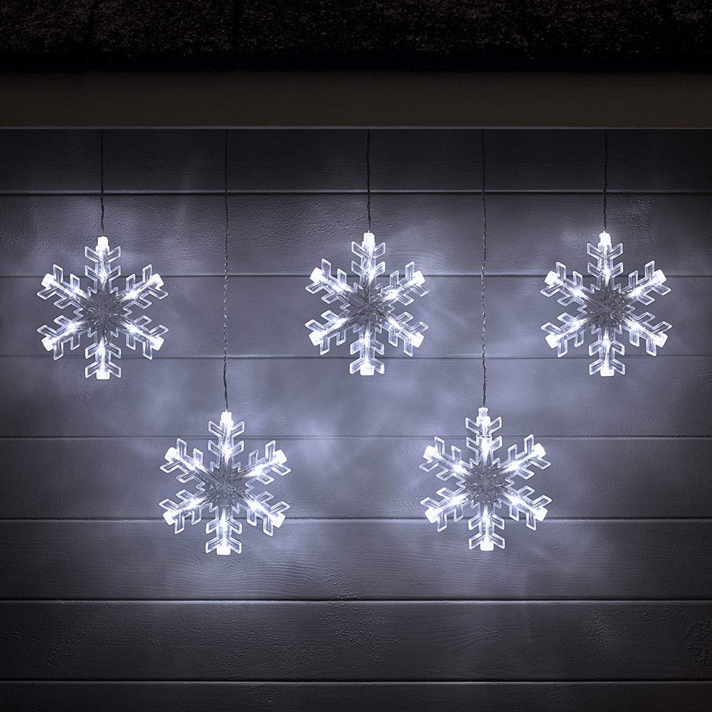 Cool White LED Snowflake Hanging Christmas Lights