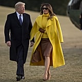 Melania Trump Wearing Yellow Ralph Lauren Coat | POPSUGAR Fashion