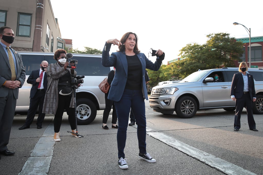 Kamala Harris Wears Black Converse While Campaigning