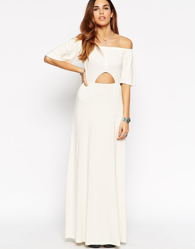 Off shoulder summer maxi dress Clearance
