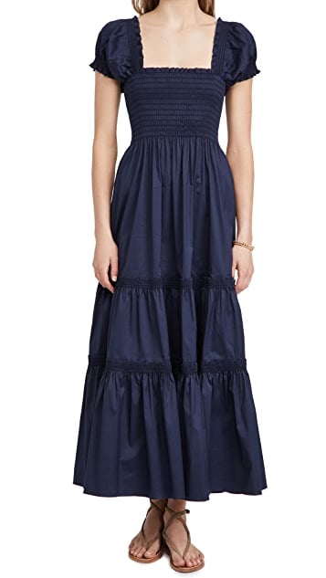 Tory Burch Smocked Midi Dress