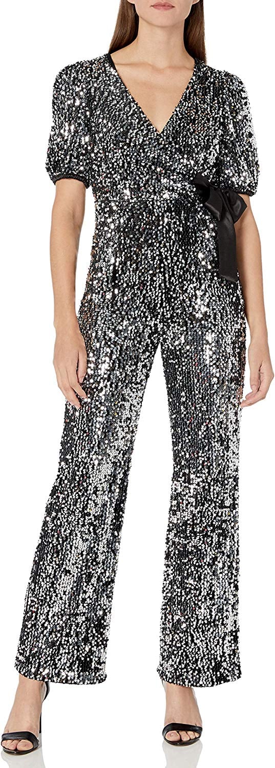 Donna morgan black hot sale jumpsuit