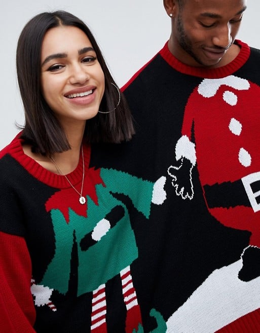 ASOS Boohoo Santa and Elf Two-Person Holiday Sweater ($44)