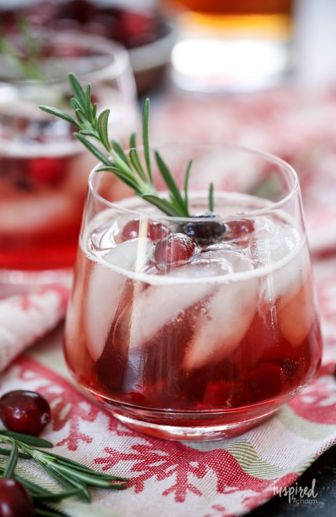 Maple Cranberry Bourbon Cocktail