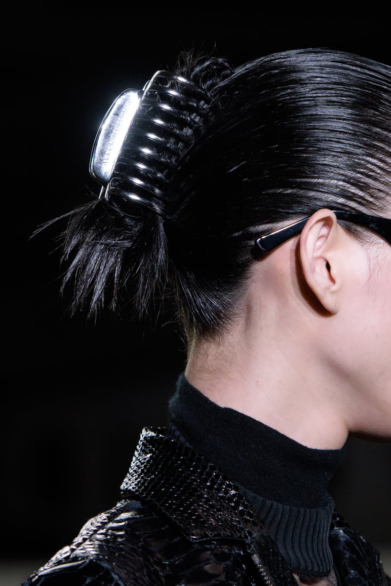 Chrome Banana Clips at Alexander Wang