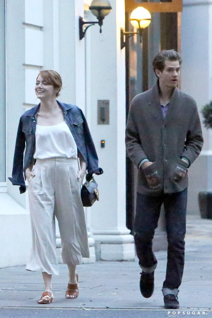 Emma Stone and Andrew Garfield Out in London August 2016