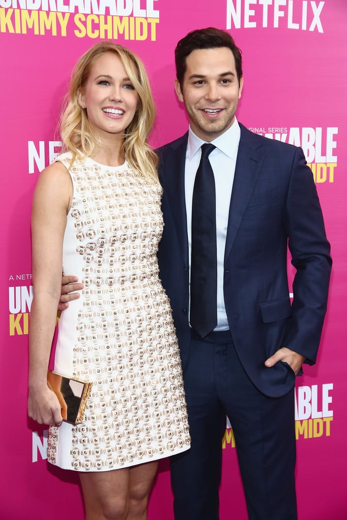 Anna Camp and Skylar Astin at Kimmy Schmidt Premiere 2016