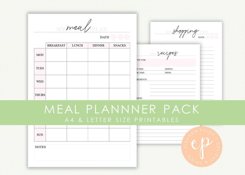 Printable Meal-Planning Sheets | POPSUGAR Fitness