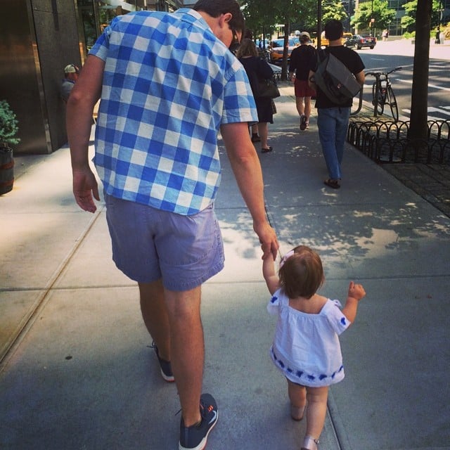 Jenna Bush Hager showed off her new little walker, Mia, in this Father's Day shot, saying, "Happy Father's Day to the most fun and loving papa on the block. Love you."
Source: Instagram user jennabhager