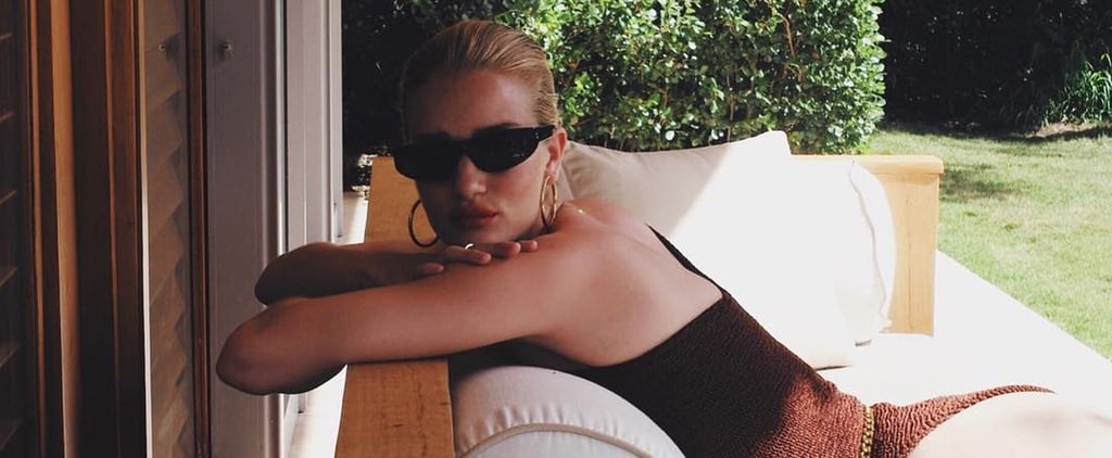 Rosie Huntington-Whiteley's Brown One-Piece Swimsuit