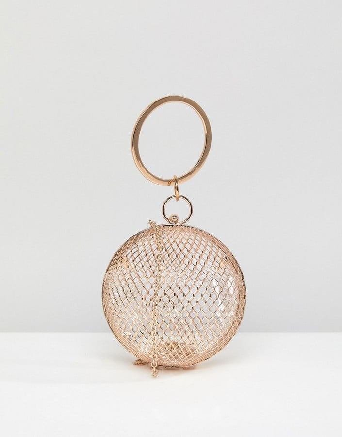 Sphere clutch deals bag silver