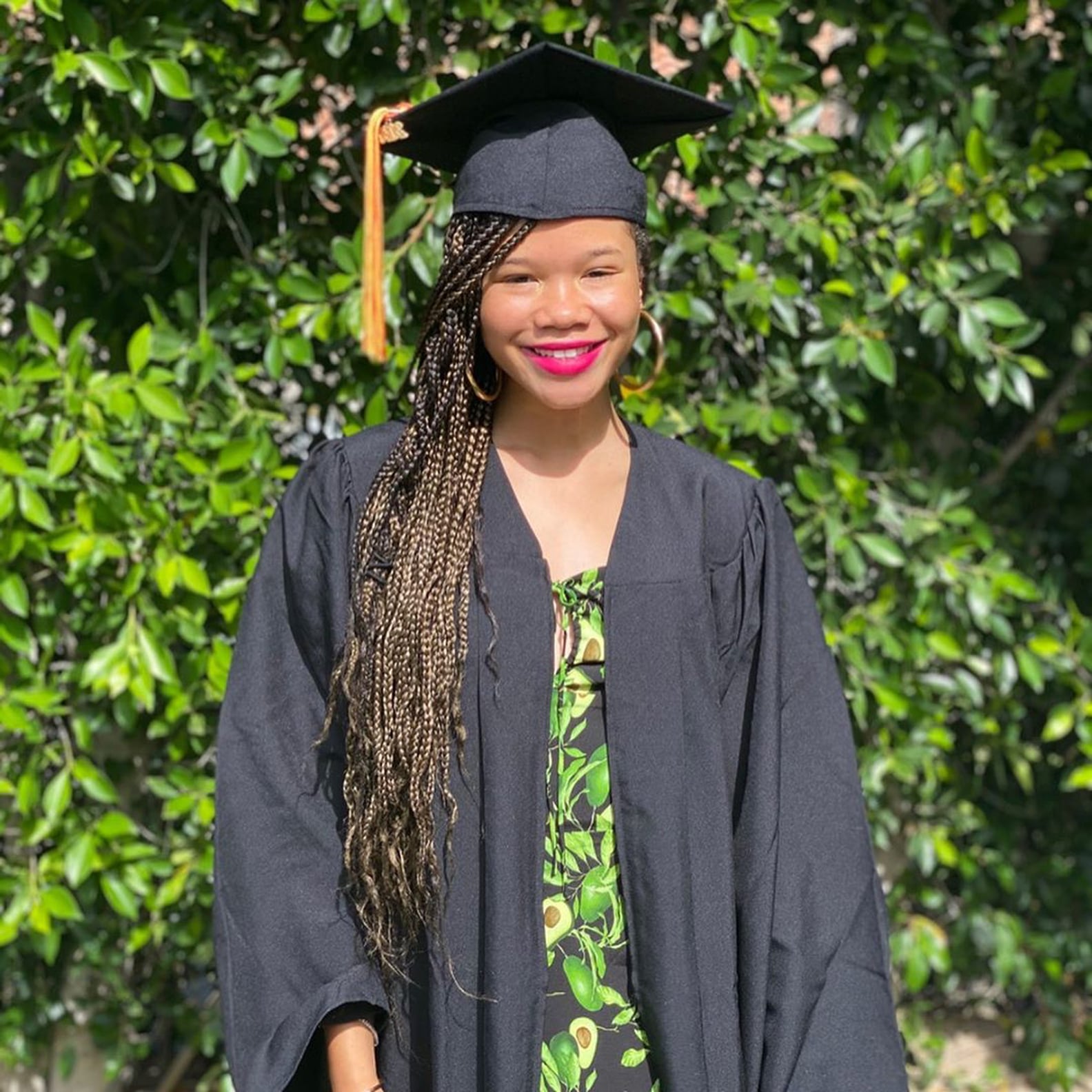 Storm Reid Wore an Aritzia Avocado Dress For Graduation POPSUGAR Fashion