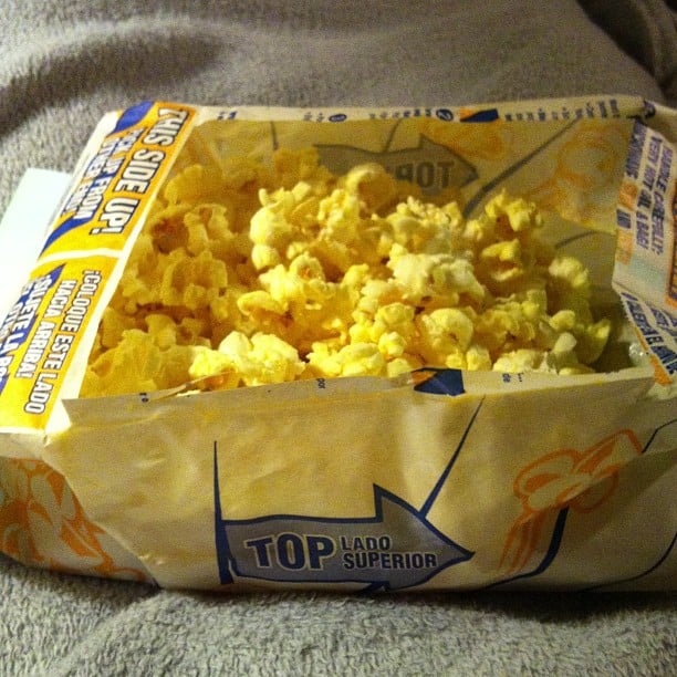 Eating Popcorn From a Bag