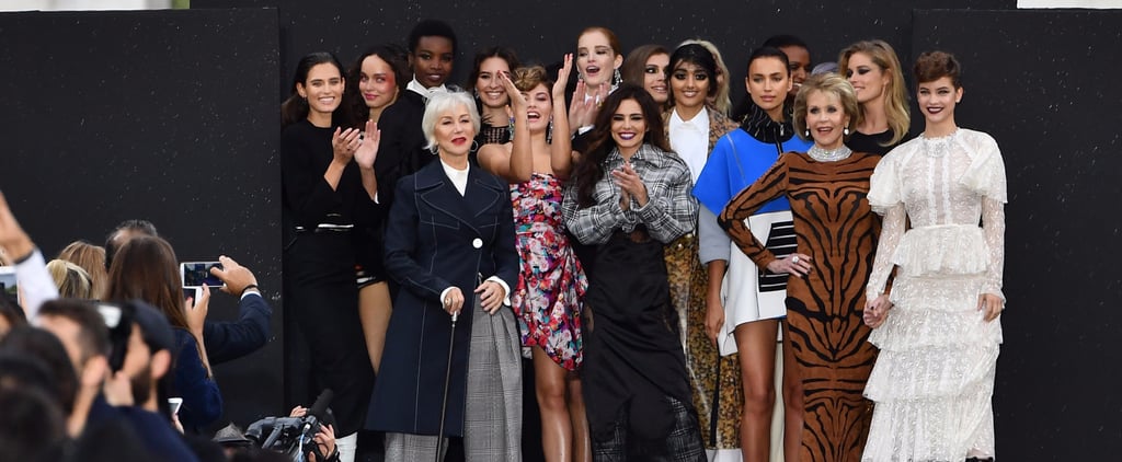 Jane Fonda and Helen Mirren Walk Runway Paris Fashion Week