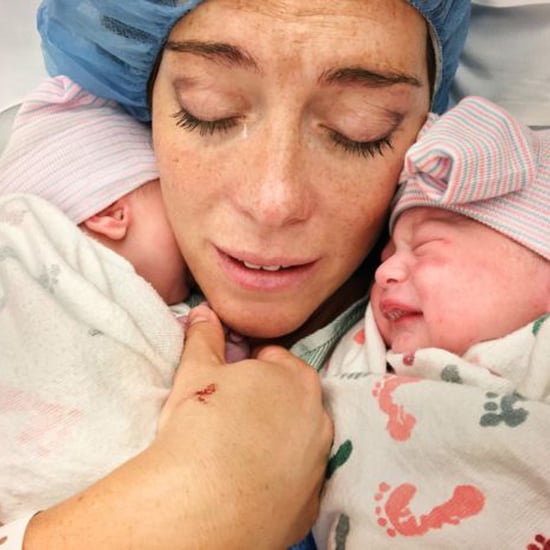 Photo of Mom After Birth of Twins