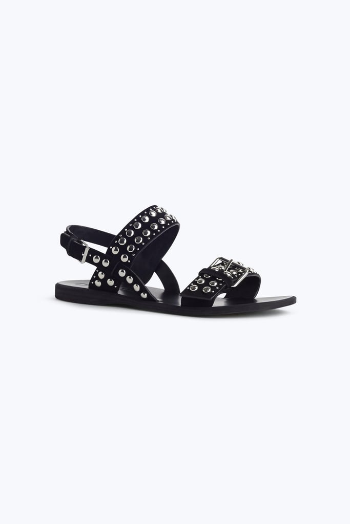 Contemporary Tawny Flat Studded Sandal