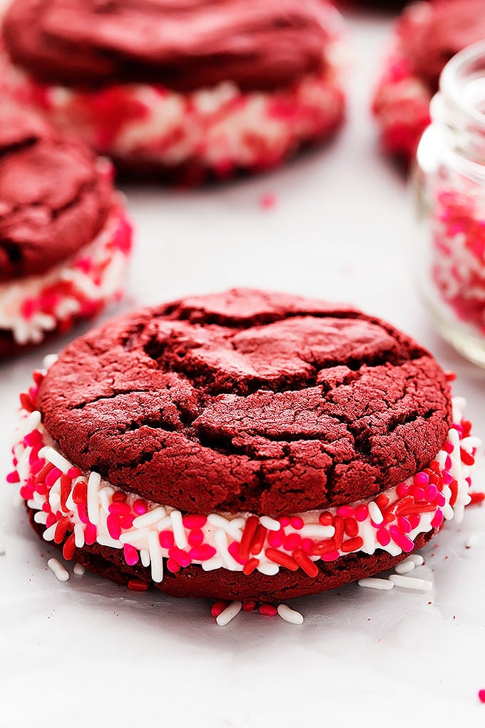 Red Velvet Sandwich Cookies