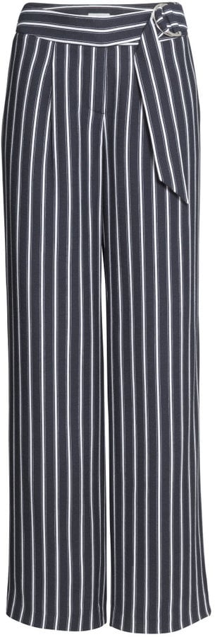 wide leg pants with stripes