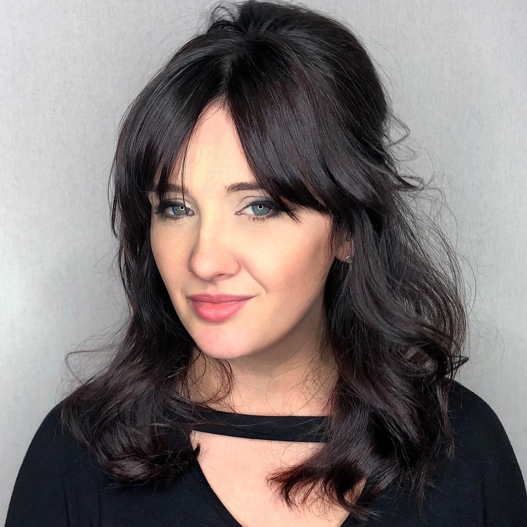 how to style curtain bangs with naturally curly hair
