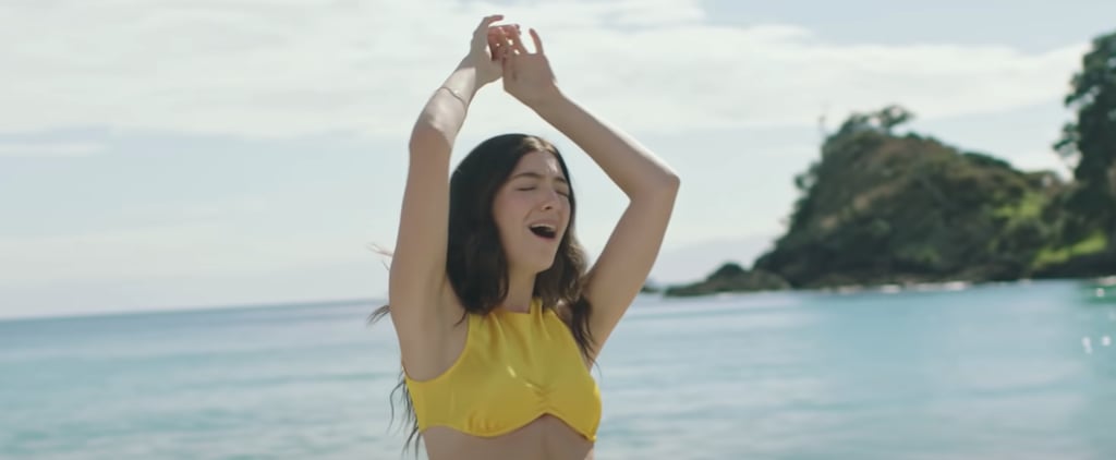Lorde's Yellow Two-Piece Set in "Solar Power" Music Video