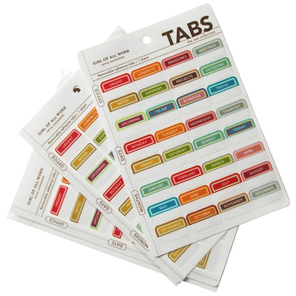 Adhesive Organization Tabs