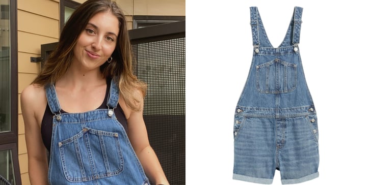 Old navy jean best sale short overalls