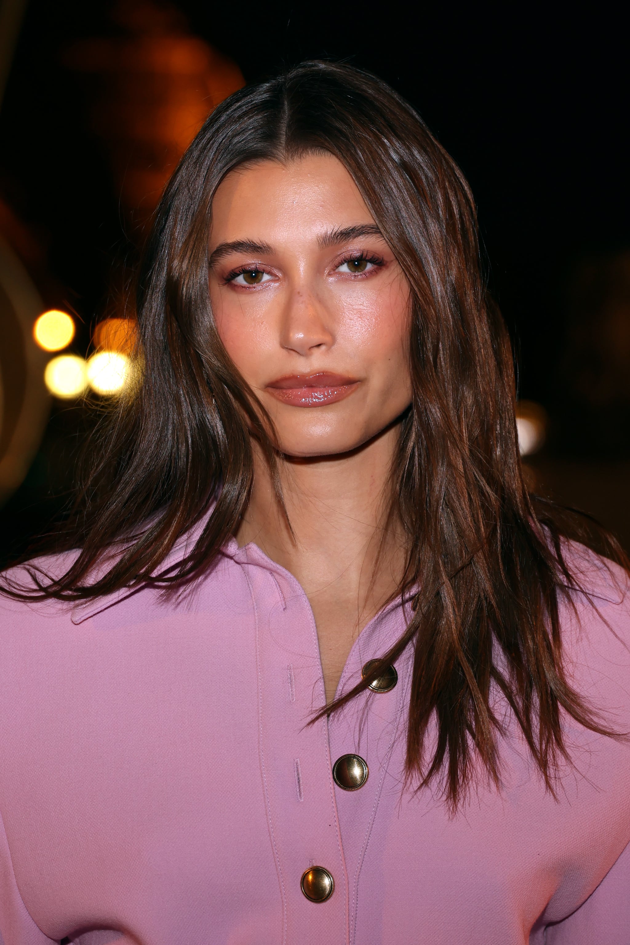 PARIS, FRANCE - SEPTEMBER 27: (EDITORIAL USE ONLY - For Non-Editorial use please seek approval from Fashion House) Hailey Bieber attends the Saint Laurent Womenswear Spring/Summer 2023 show as part of Paris Fashion Week  on September 27, 2022 in Paris, France. (Photo by Pascal Le Segretain/Getty Images)