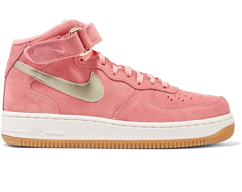 pink nike high top shoes