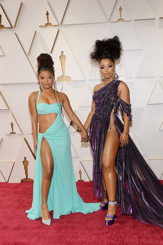 Chloe and Halle Bailey at the 2022 Oscars