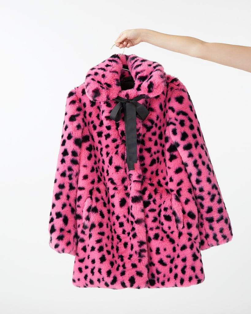 Lazy Oaf Pink & Black Leopard Fur Coat