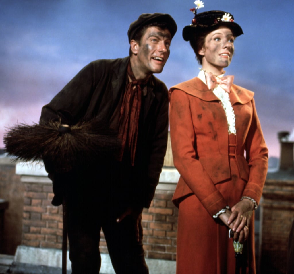 The actors filmed a scene for Mary Poppins in 1964.