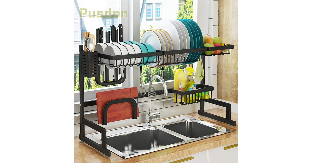 kitchen sink with rim to hold drying rack