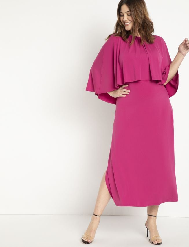 Eloquii Cape Midi Dress