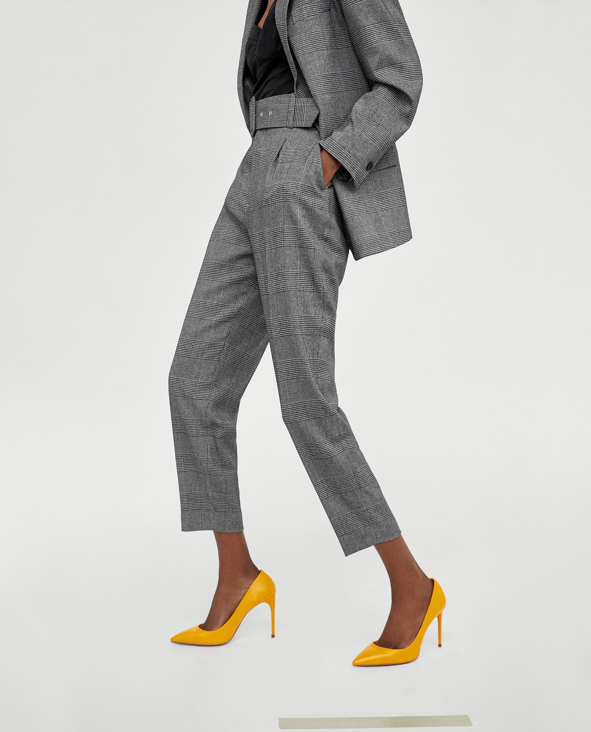 yellow and gray heels