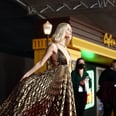 Anya Taylor-Joy Sweeps the Red Carpet in a Gold Pleated Dior Dress For the Ages