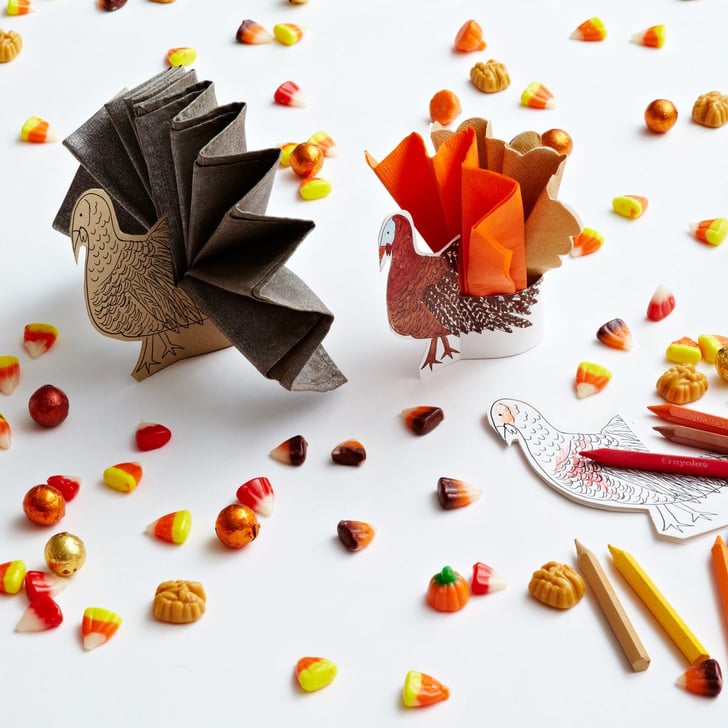 1. Talk turkey with napkin holders. Ideas For Kids' Thanksgiving