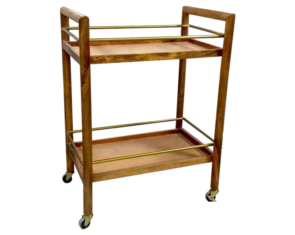 Threshold Wood and Gold Bar Cart ($117, originally $130)