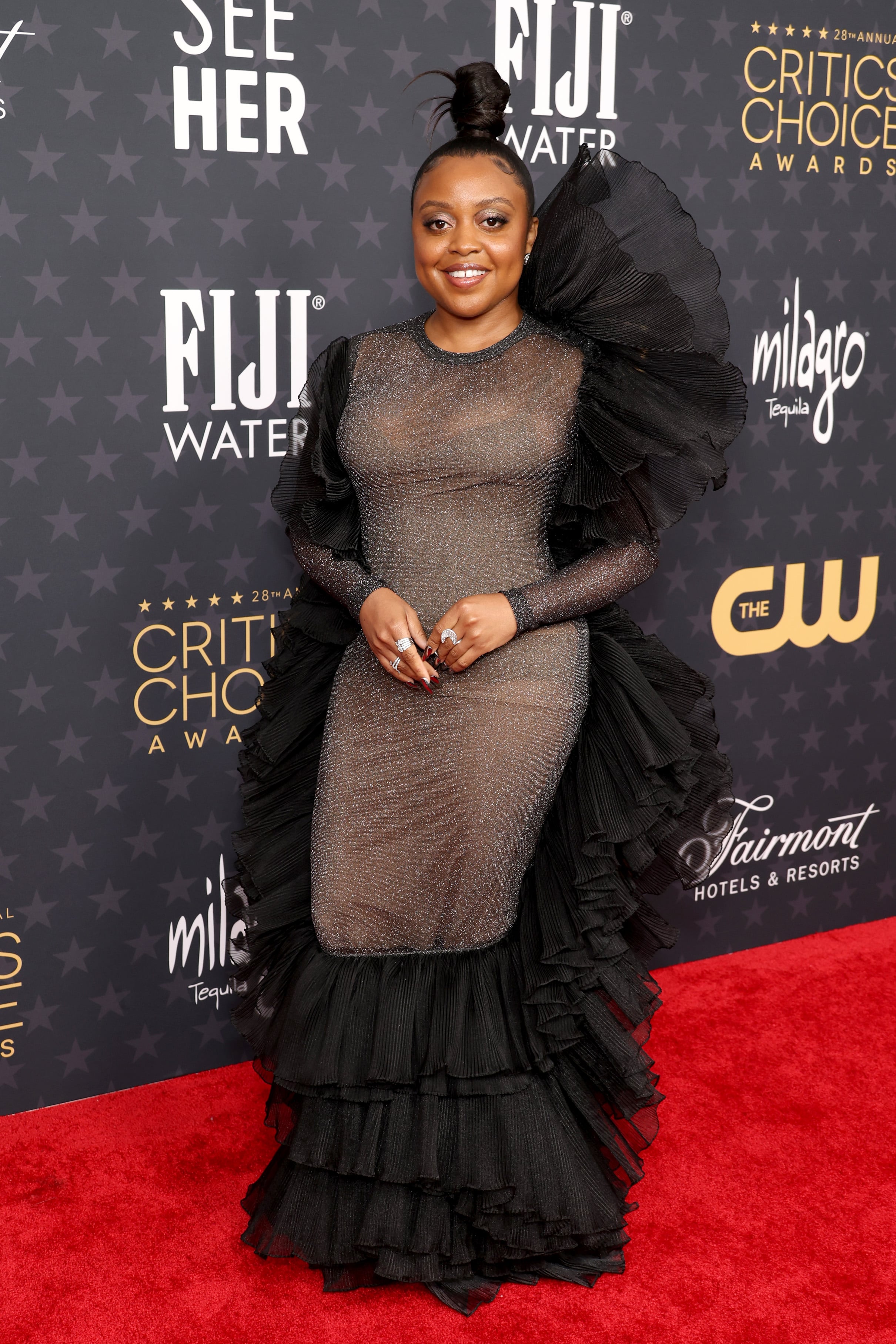 Quinta Brunson Gets Dramatic in Tulle Dress at Critics Choice Awards – WWD