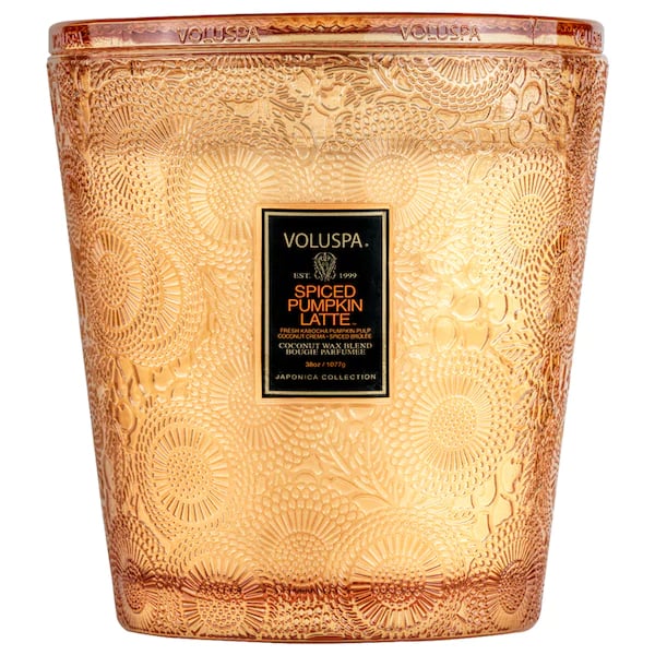 Voluspa Spiced Pumpkin Latte Glass Candle