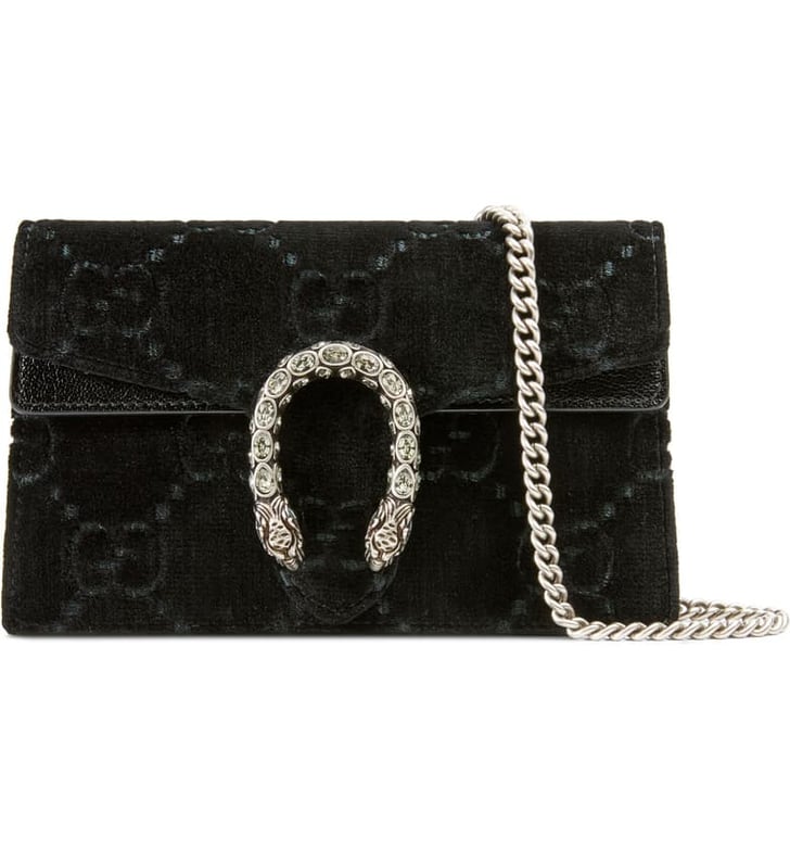 Supermini dionysus double g velvet shoulder bag discount