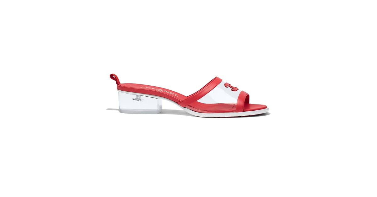 Chanel pvc & lambskin cheap mules